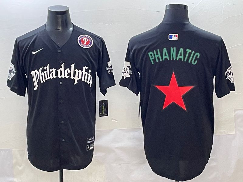 Men 2025 Philadelphia Phillies Blank Black Five generations Joint Name Nike MLB Jersey style 2
